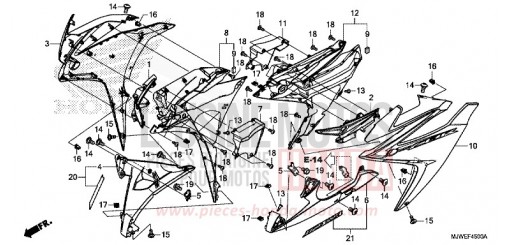 CARENA CENTRALE CBR500RAG di 2016